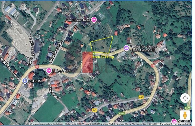 Rucar Teren intravilan 3214 mp  in Rucar cu deschidere 56 m in DN73